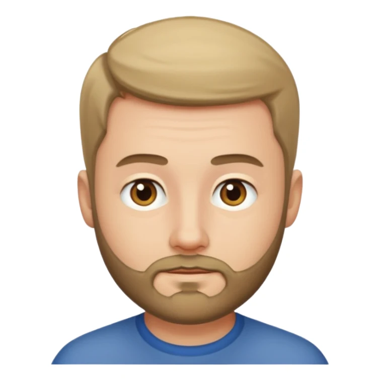 man , no mustache only beard, short hair sticker