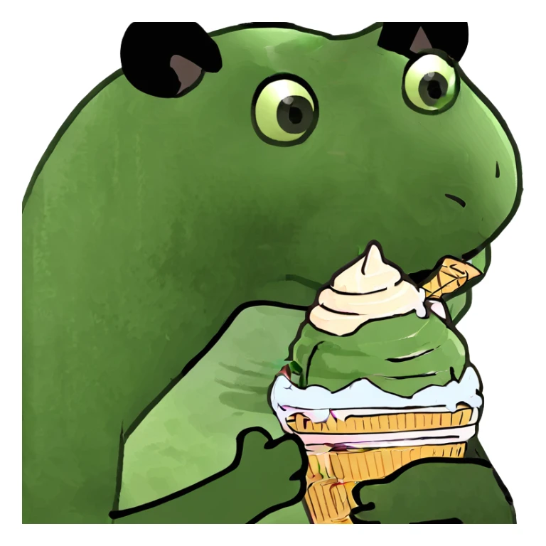 Panda eating ice creamsisisosoisiodisissississx sticker
