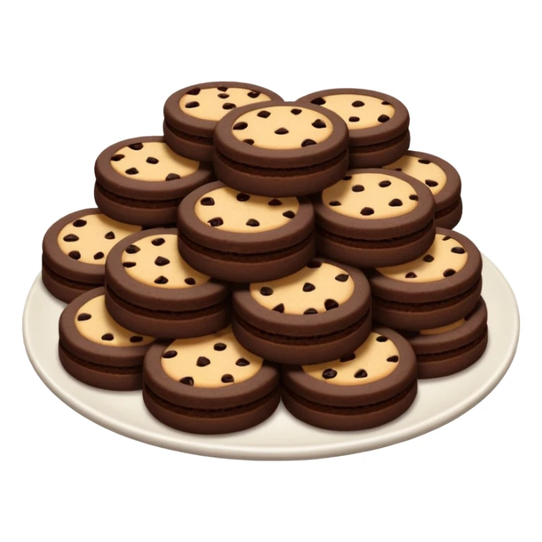 A plate of chocolate shortbread cookies sticker