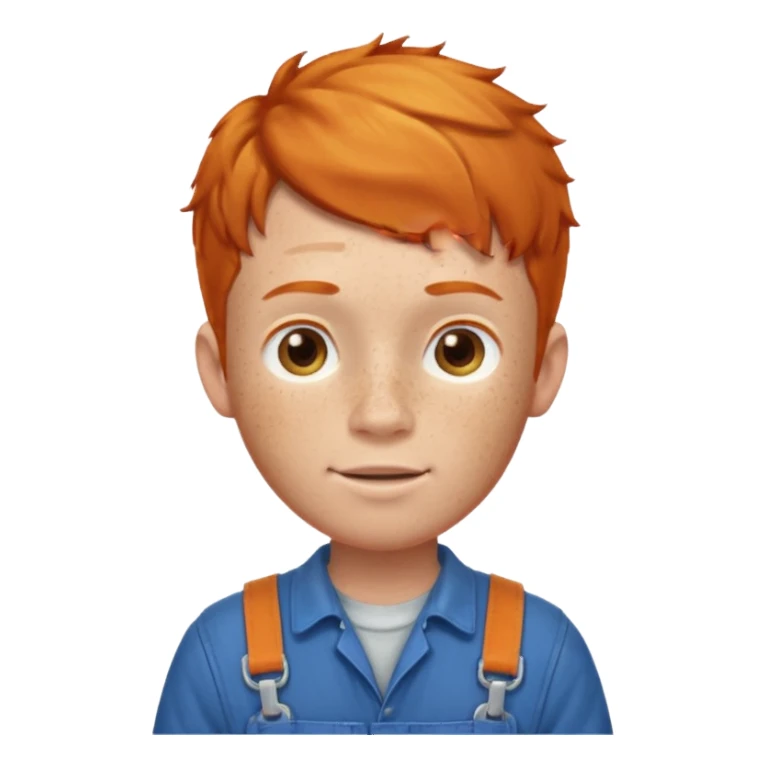 Ginger mechanic boy sticker