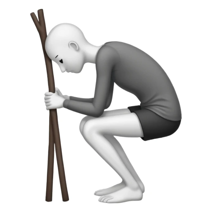 stick figure with back pain sticker