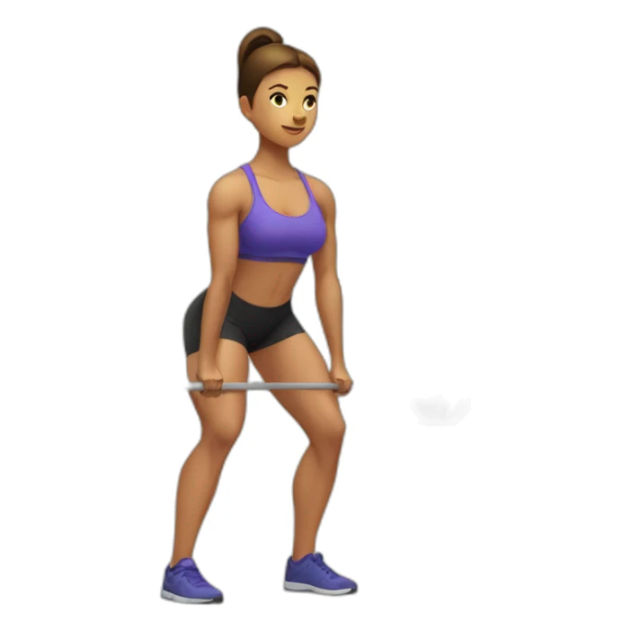 woman doing single leg deadlift sticker
