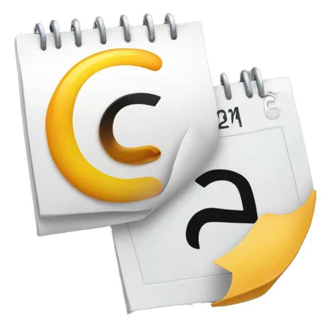 countdown to a certain date, flipping the page on a calendar, letter c sticker