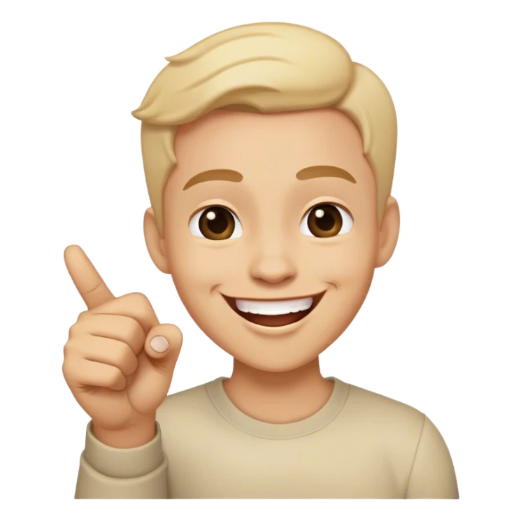 Laughing happy face with finger pointing on you  sticker