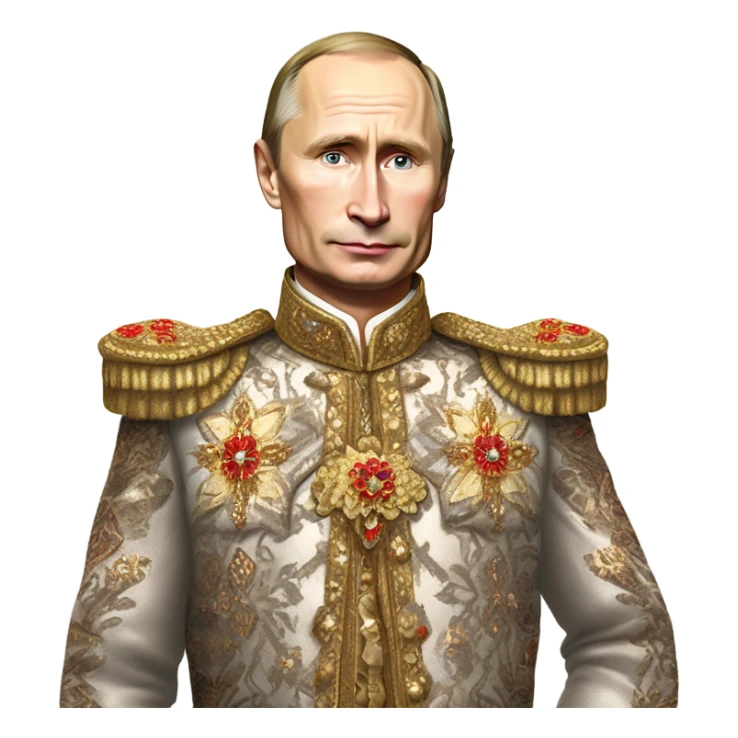 vladimir putin in Romanov dress, full body sticker