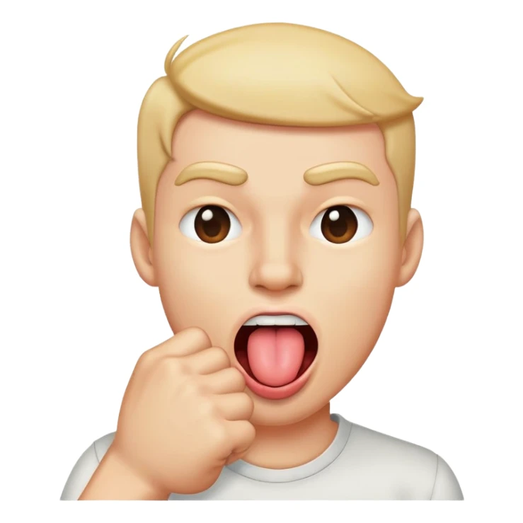 tongue stuck out winking with hand in fist sticker