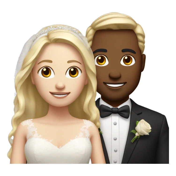 Realistic Wedding couple both with blond hair  sticker