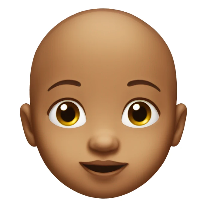 A baby with a giant nose sticker