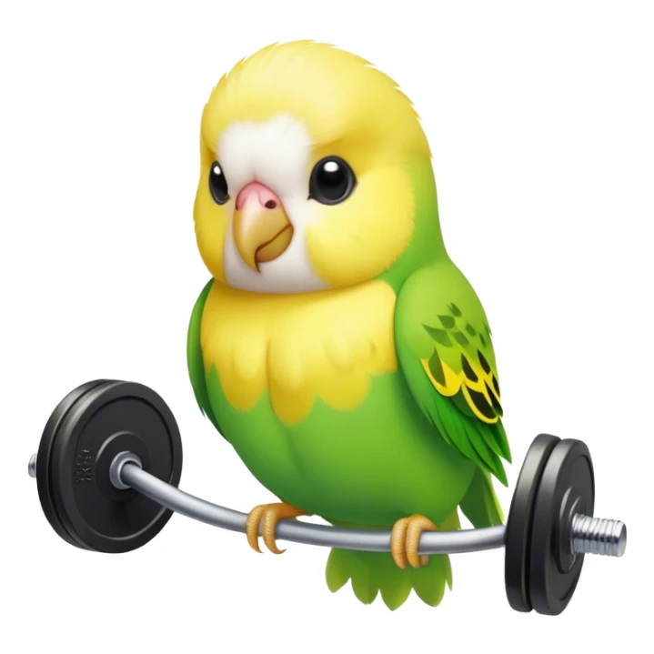 gym budgie at the gym very cute sticker