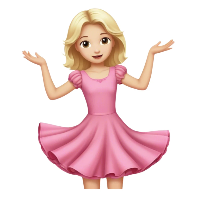 dance girl pink kids blondy sticker