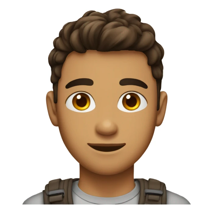 Jeune homme brun, yeux brun, corps entier  sticker