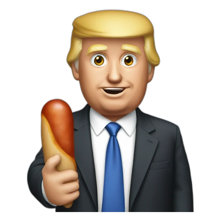 trump-holding-his-sausage sticker