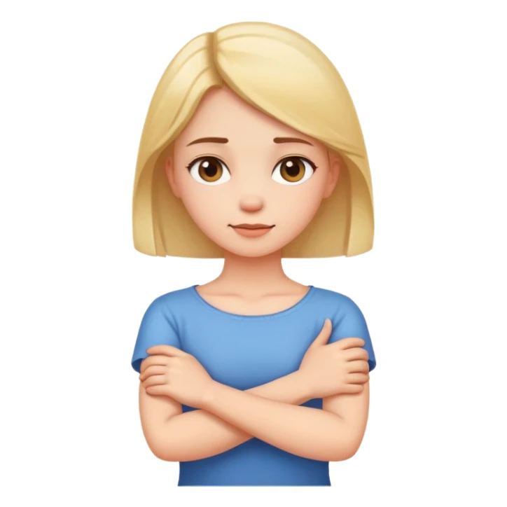 arms crossed holding neck gurl sticker