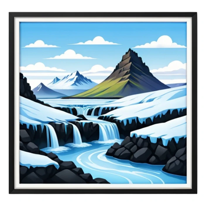 Iceland in professional look sticker