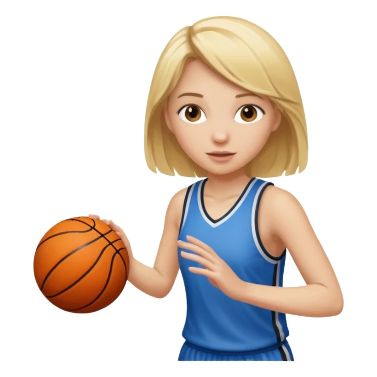 Blonde girl playing basketball  sticker