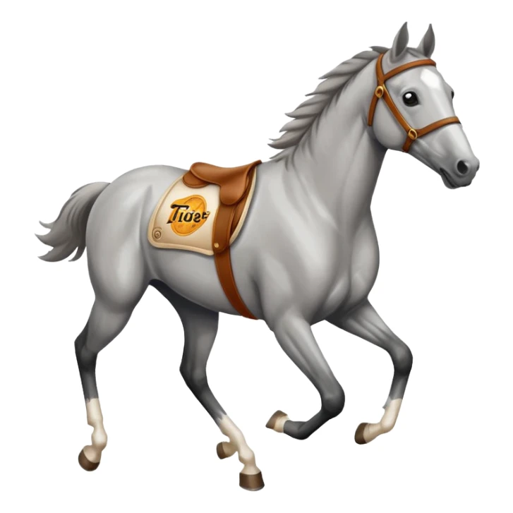Bottle Tito’s running gray racehorse sticker