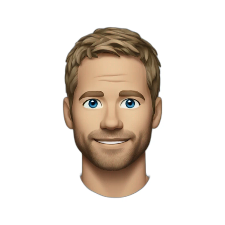 actor paul walker blue eyes with a t-shirt on sticker