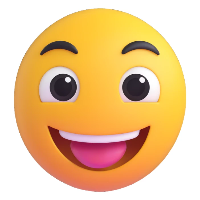 cute laughing face emoji, soft colors, joyful and energetic sticker