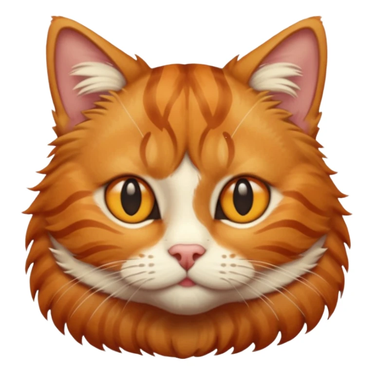 A high-resolution photo-realistic digital illustration of a ginger tabby cat sticker