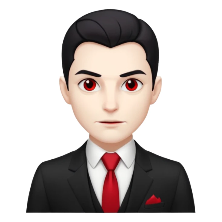 {
      "type": "human",
      "look": "elegant vampire, pale skin, black suit, red tie, calm smirk",
      "description": "an elegant vampire with pale skin wearing a black suit and red tie"
    } sticker