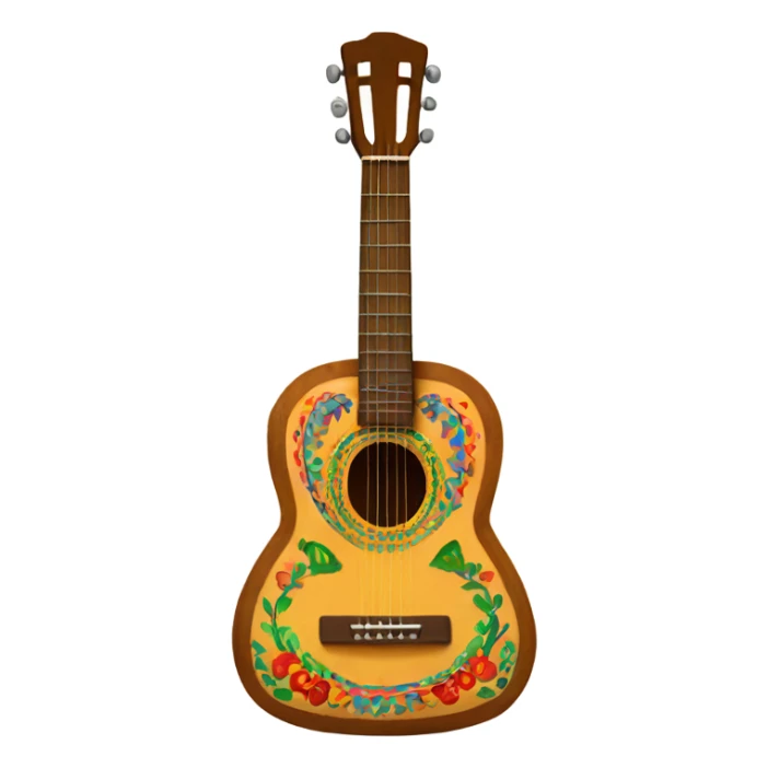 mexican arts and crafts guitar sticker