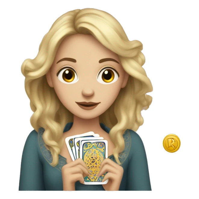 white girls and tarot card sticker