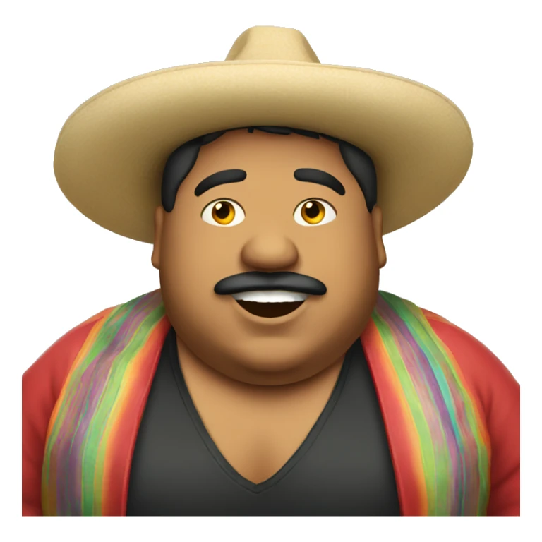 fat mexican who plays piano sticker