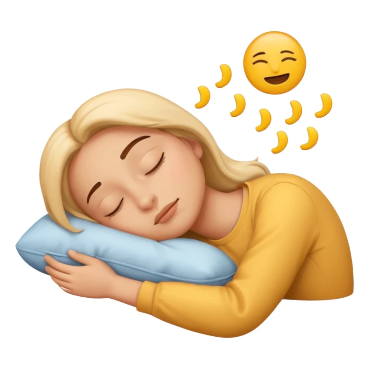 person sleeping and dreaming emoji style sticker