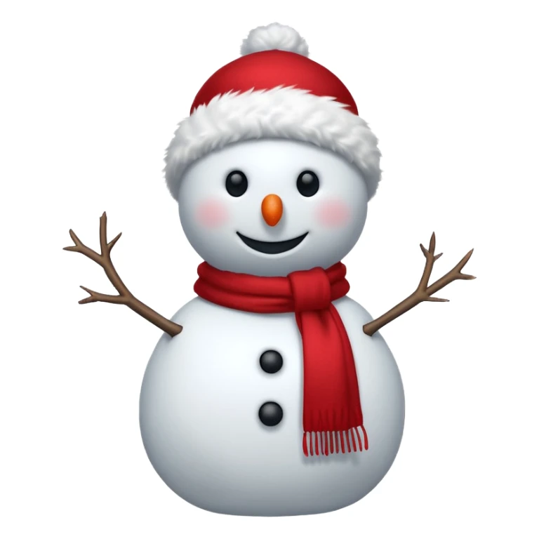 a snowman with the "S" logo and red scarf sticker