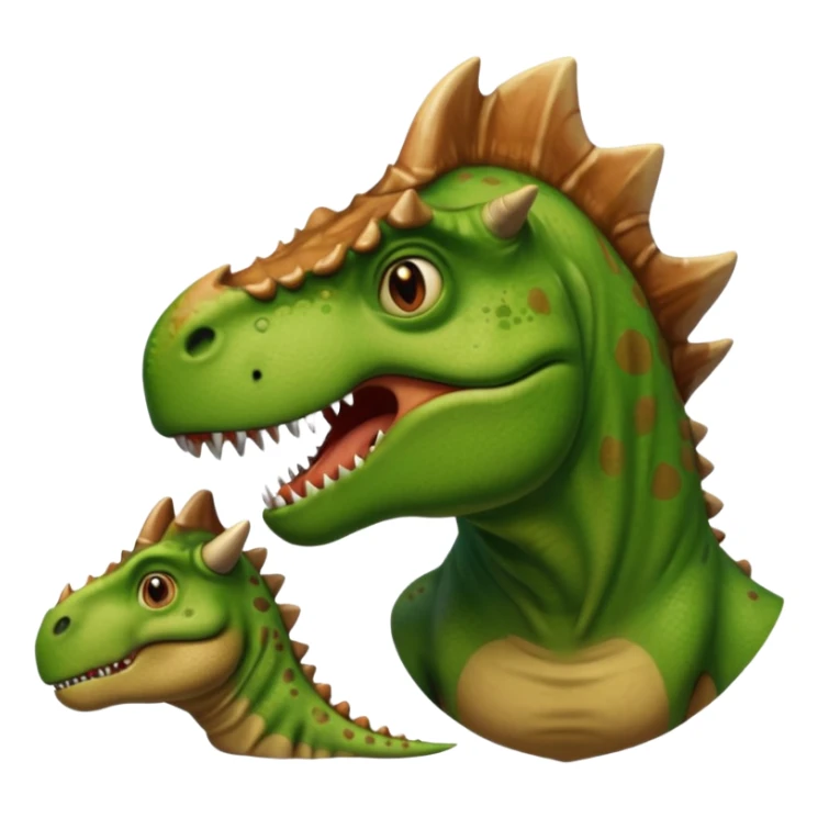 Ein trex  verliebt in einen triceratops  sticker