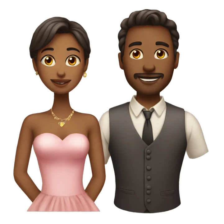 man and women romantic sticker
