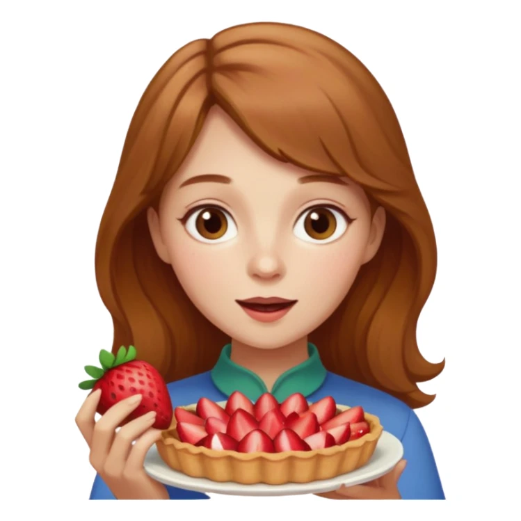 Madeline ( Celeste) en train de manger la tarte à la fraise  sticker
