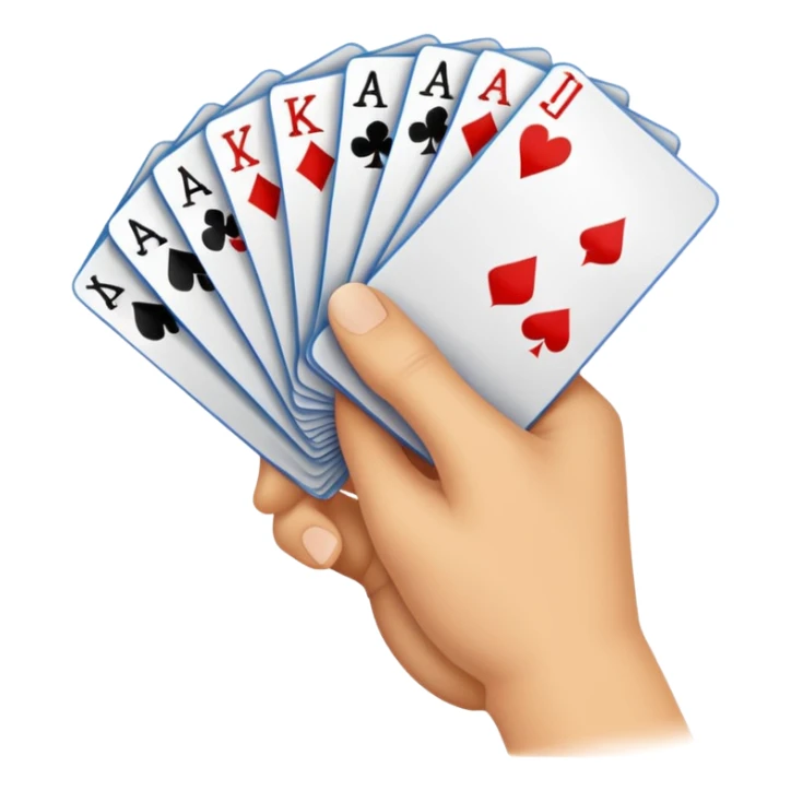 Shuffling a desk of cards sticker