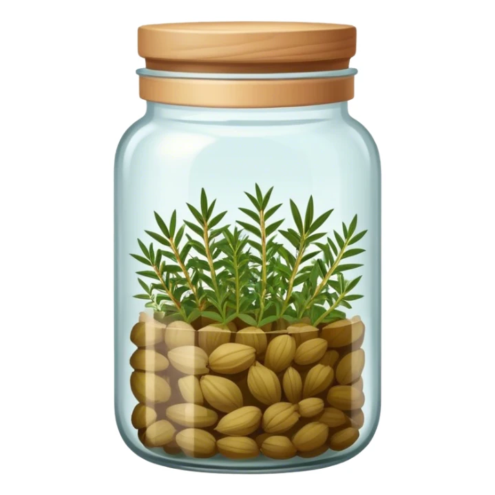 jar of dried herbs sticker