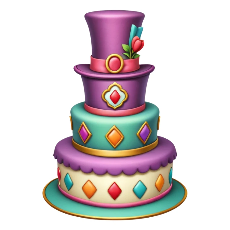 Mad hatter’s unbirthday cake sticker