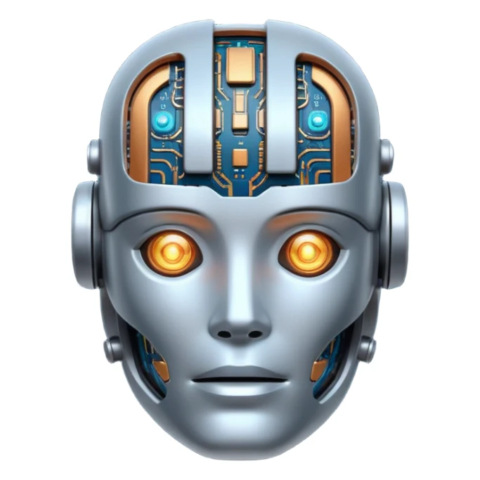 I need an emoji for Slack that ilustrates Artificial Intelligence (AI) si I can flag/tag pull requests and messages that are generated with AI for colleagues to know that they need to pay attention !
What is most descriptive for AI pull request ?

Make it animated and as large as possible  sticker