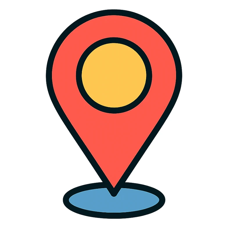 map pin icon, professional modern style, clean lines, suitable for business use sticker