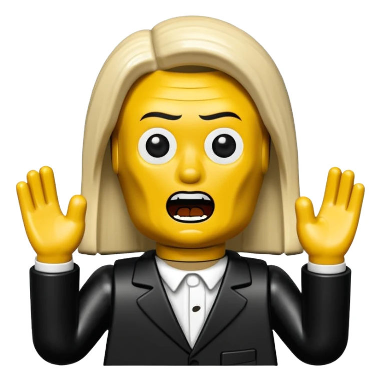 Lego minifig in the style of munch’s the scream sticker