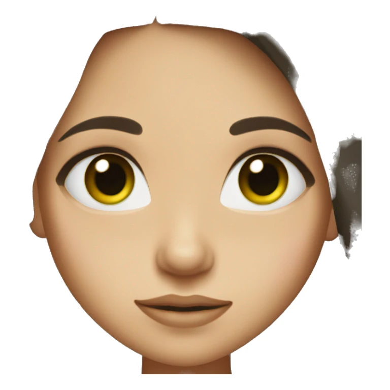 Girl with green eyes and dark brown hair sticker