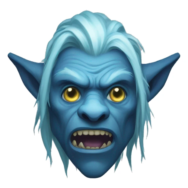 spectral giant blue firbolg surprised sticker