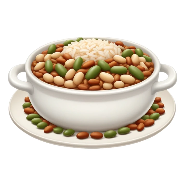 Plate of beans and rice  sticker