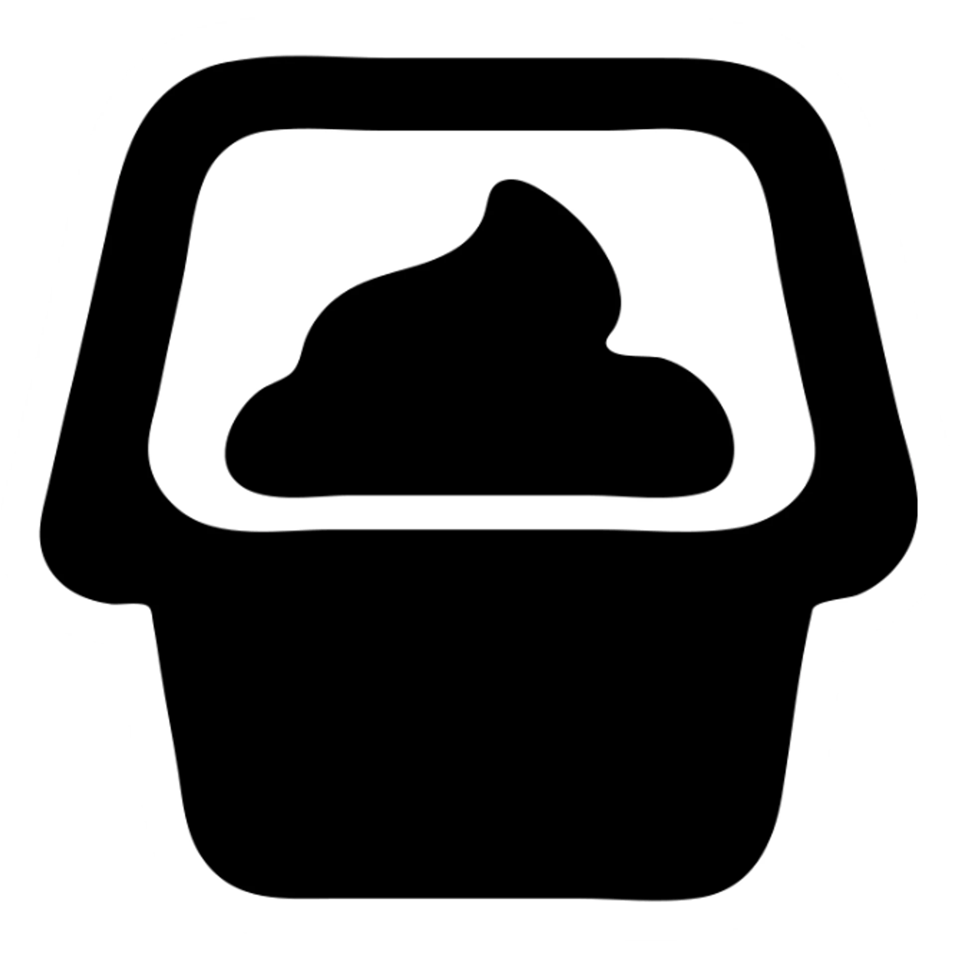 A sauce in a fast food packaging with a yellow background sticker