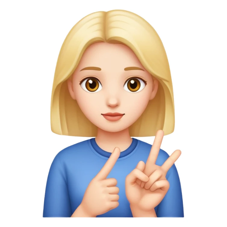 Girl holding number 1 sticker