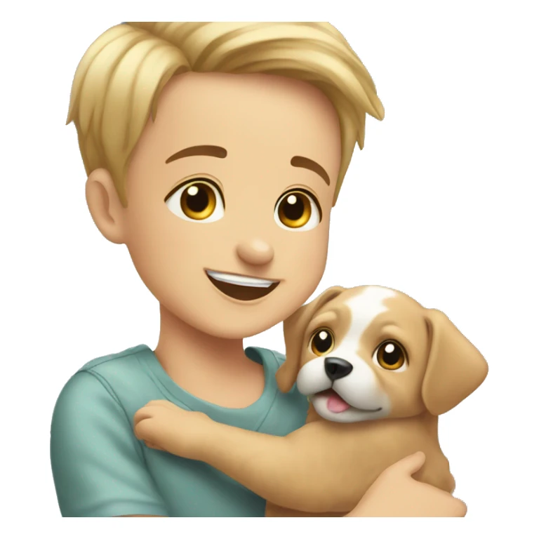 happy moments with baby boy and pets sticker