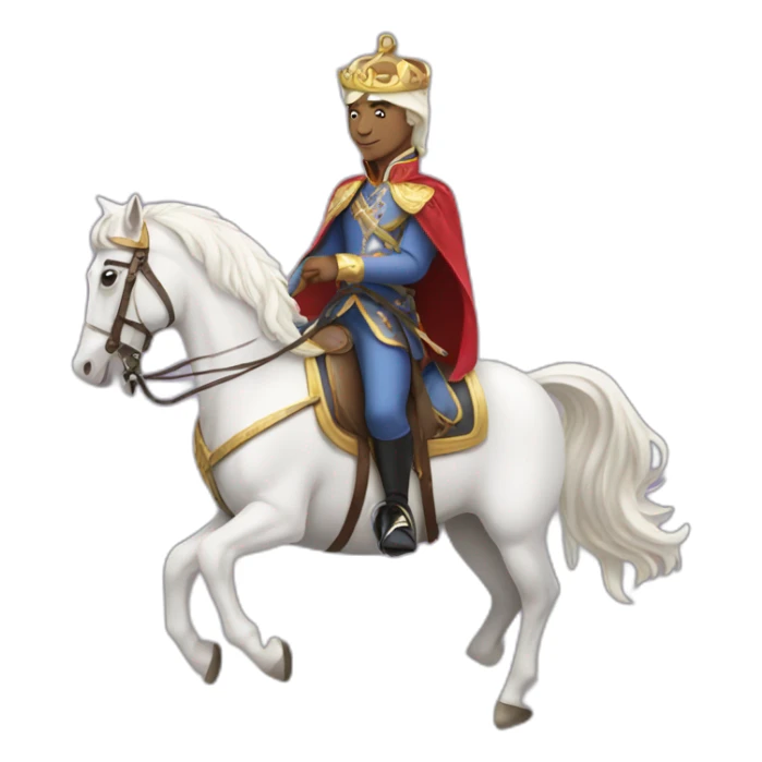 prince riding on a white horse sticker