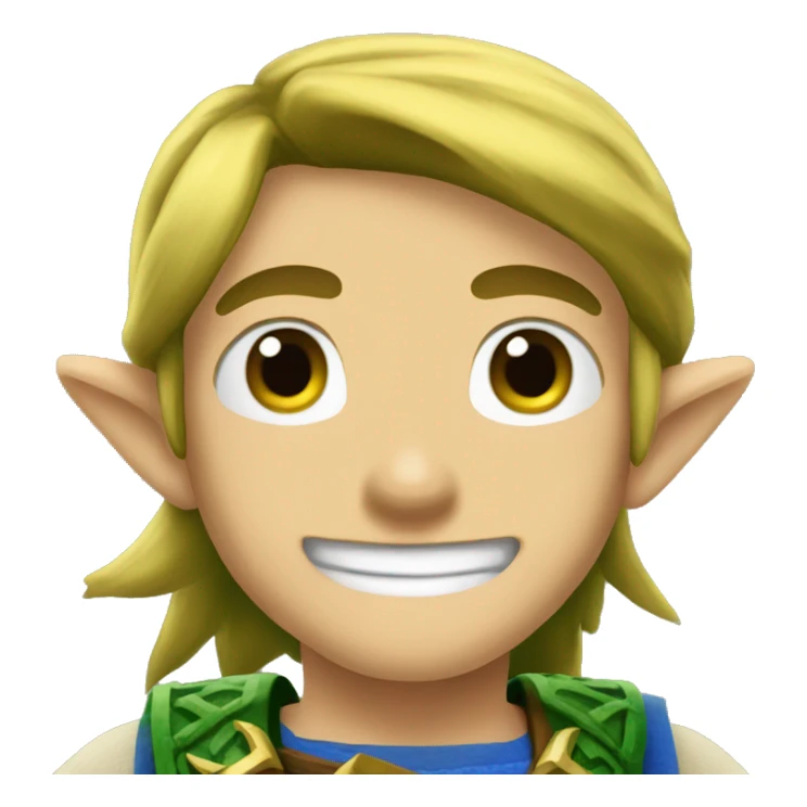 Link of Zelda face smile sticker