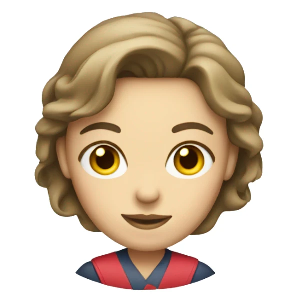 close shot of a post office woman holding letters sticker