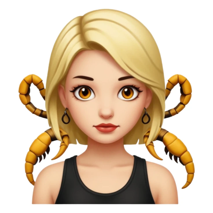 Girl with tattoo, Scorpion. sticker