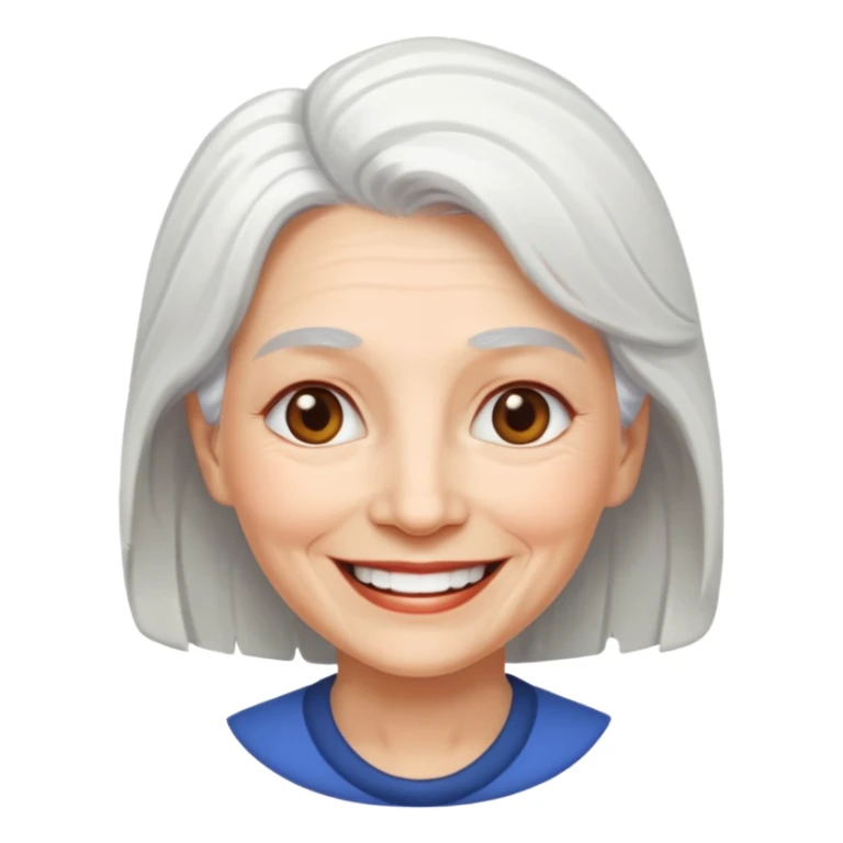 older woman with white hai  sticker