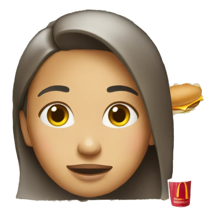 girl who loves mcdonalds sticker